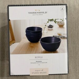 Threshold Stoneware Bowls - Dark Blue